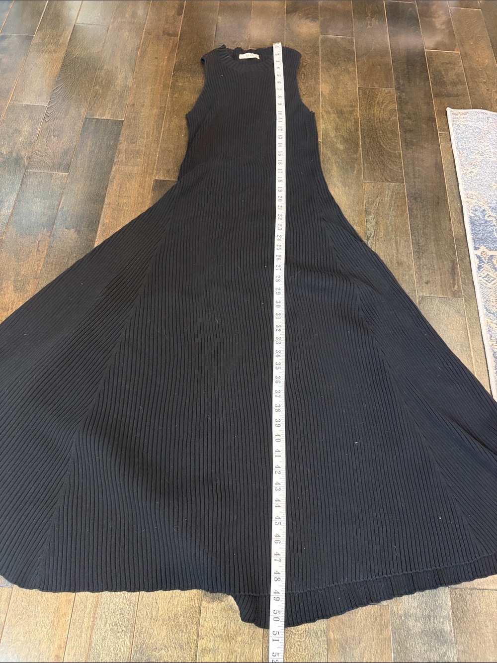 CÉLINE Black Ribbed Maxi Dress - Picture 7 of 10